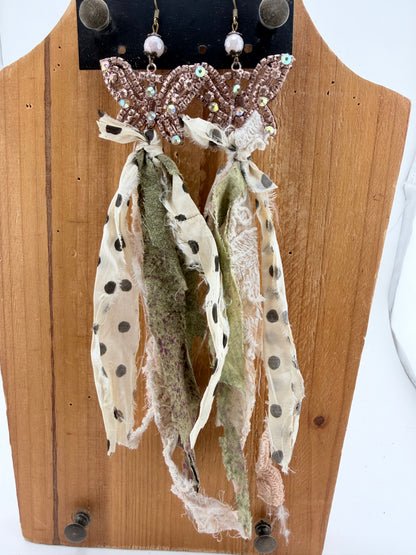 Butterfly Rag Earrings