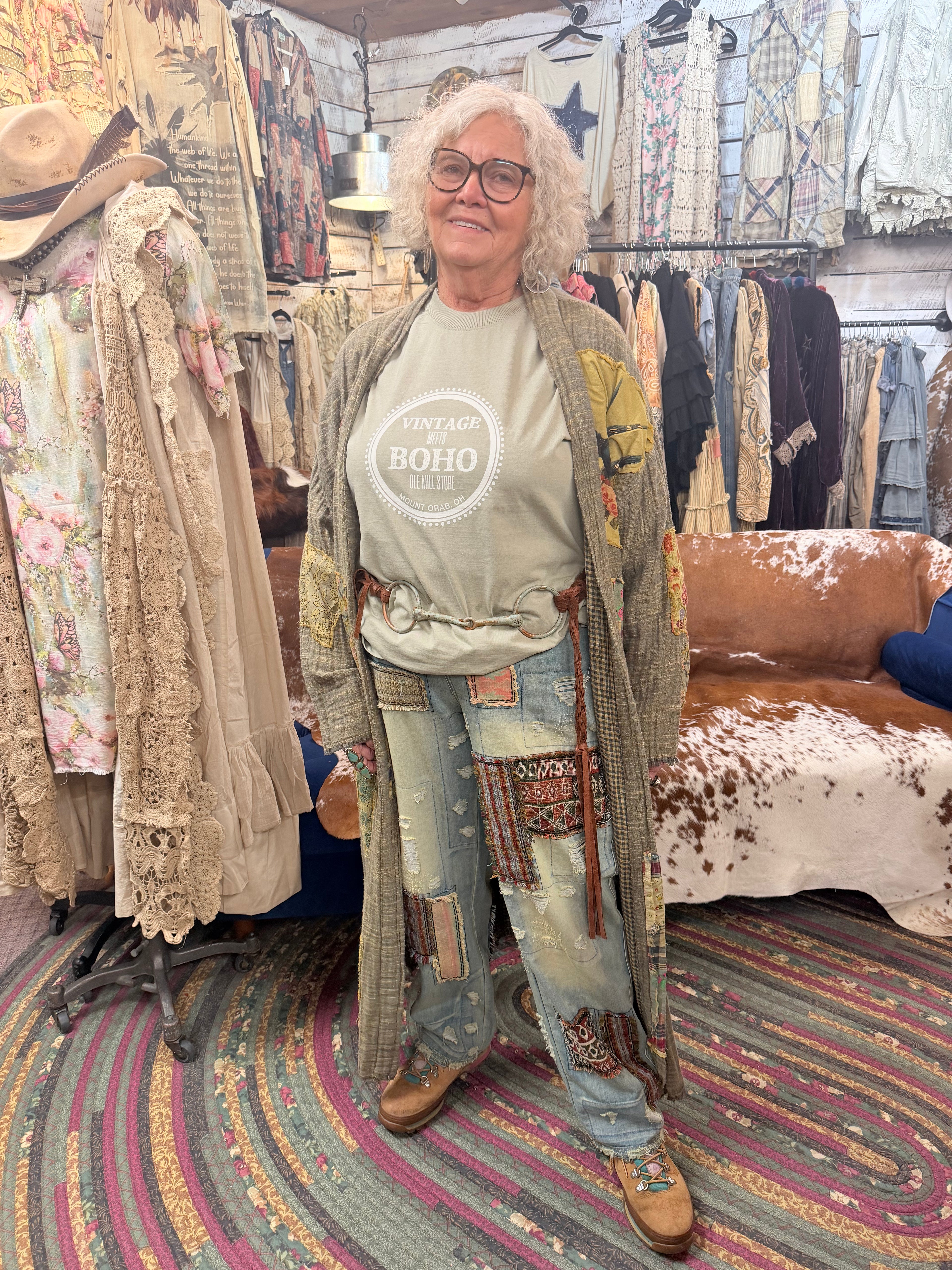 Vintage Meets Boho Long Sleeve Tee