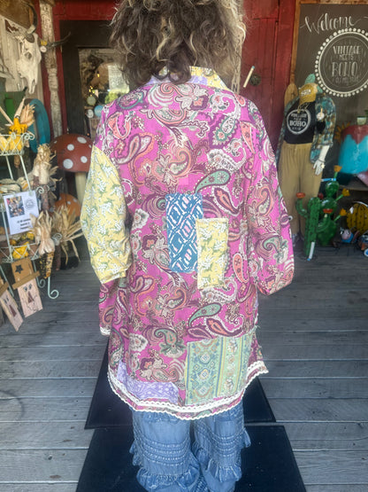 Patchwork Button Up top