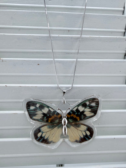 Butterfly Necklace -  Erasmia  Day Flying Moth