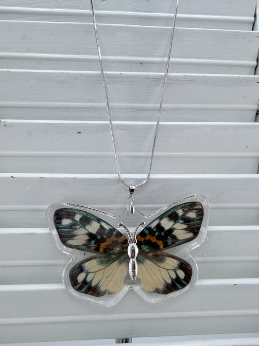 Butterfly Necklace -  Erasmia  Day Flying Moth