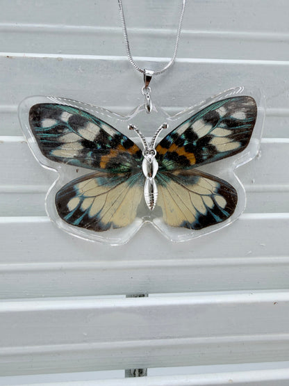 Butterfly Necklace -  Erasmia  Day Flying Moth