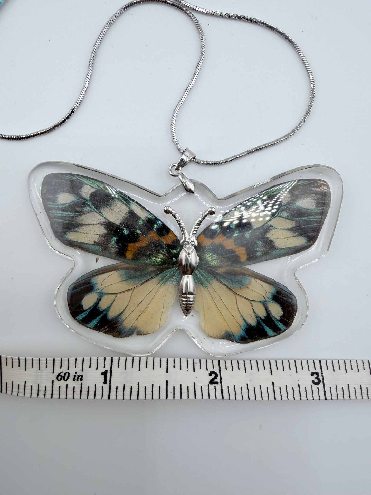 Butterfly Necklace -  Erasmia  Day Flying Moth