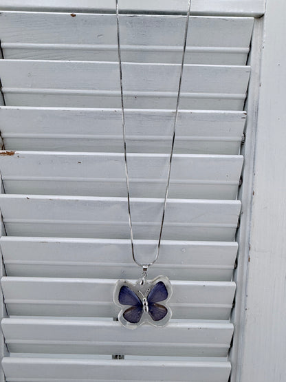 Butterfly Necklace - Purple Emporer