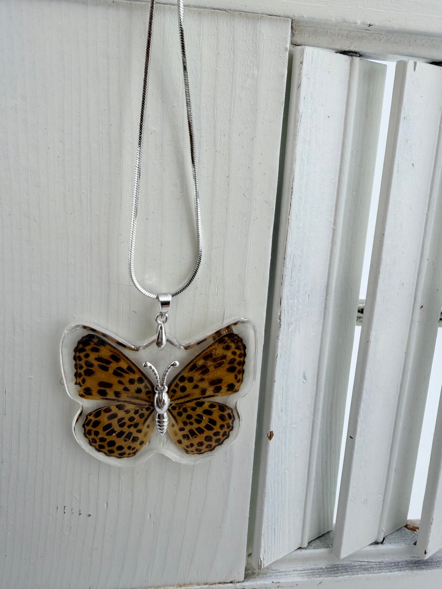 Butterfly Necklace - Leopard Lace WIng