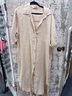 Striped Button up Dress