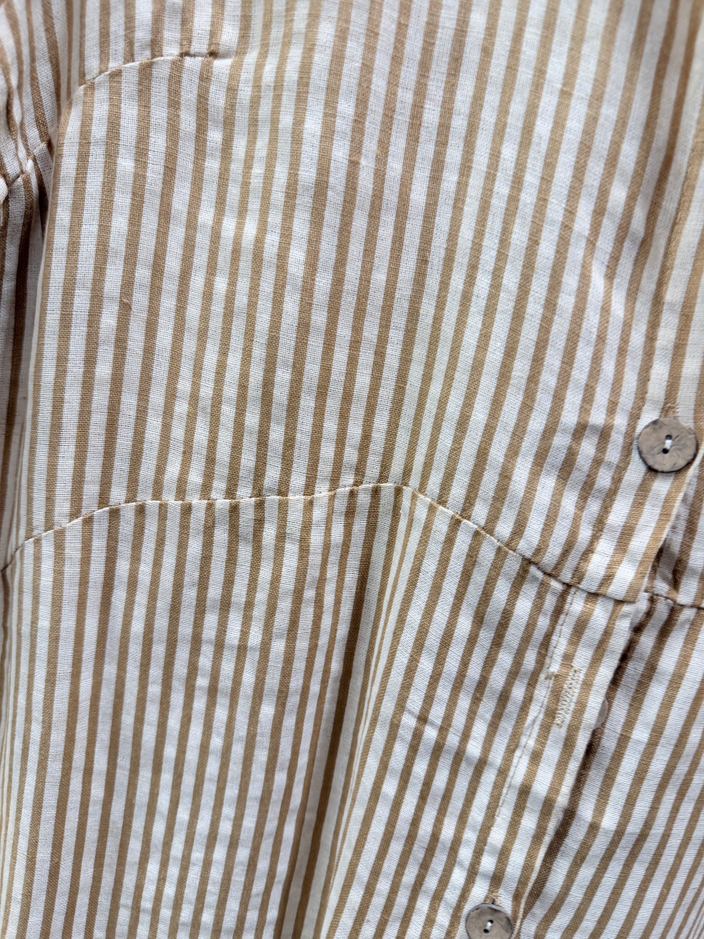 Striped Button up Dress