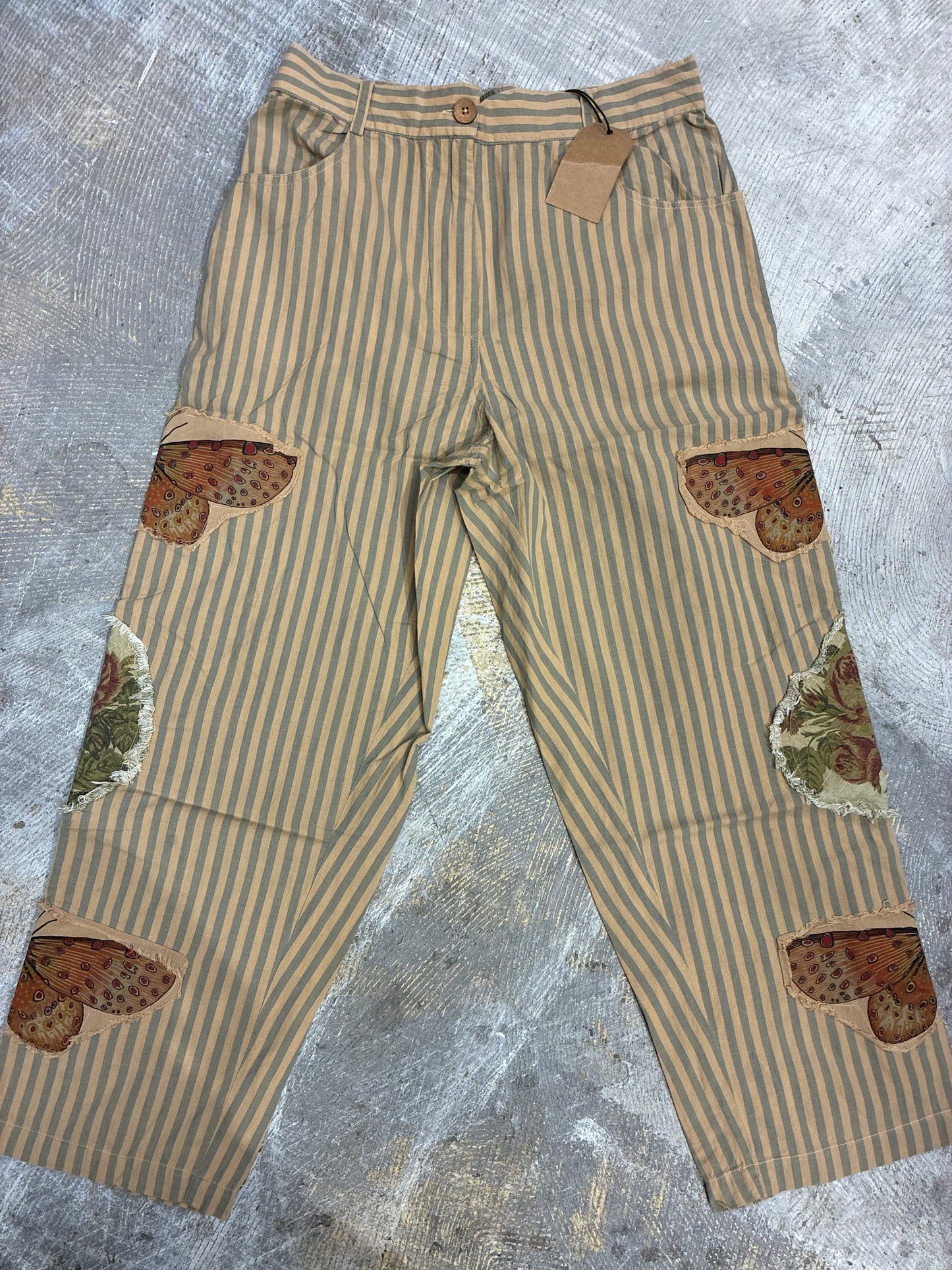 Butterfly Striped Pants