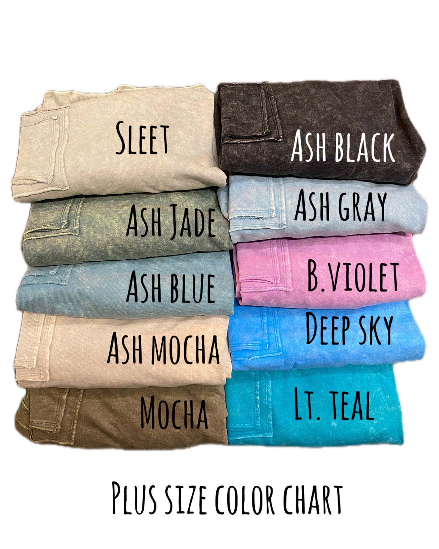 Mineral Washed Crewneck Sweatshirt - Plus Size