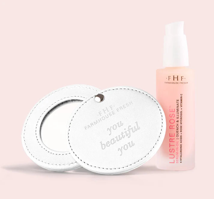FarmHouse FreshLustre Rose® Serum-in-Oil + Pocket Mirror Limited Edition Set