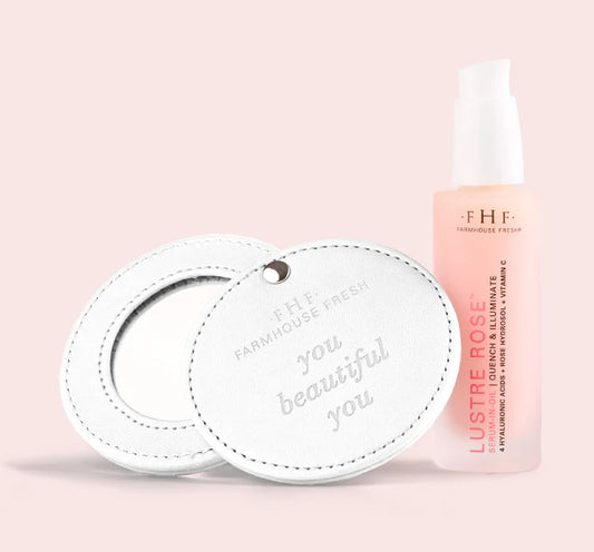 FarmHouse FreshLustre Rose® Serum-in-Oil + Pocket Mirror Limited Edition Set