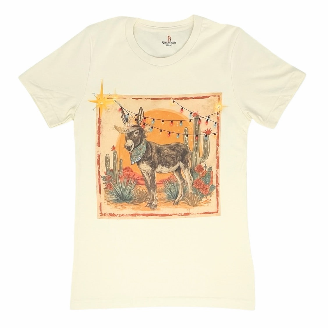 Christmas Donkey Tshirt with blingFINAL SALE