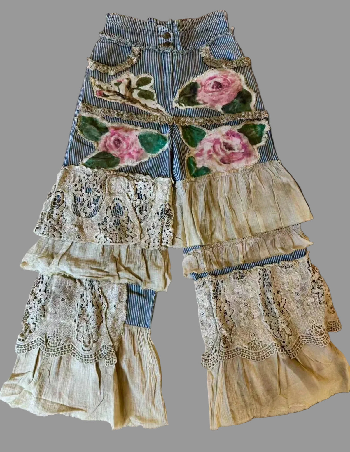 Rose Ticking Pants