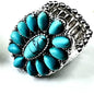 Flower W/Turq Stretch Ring FINAL SALE