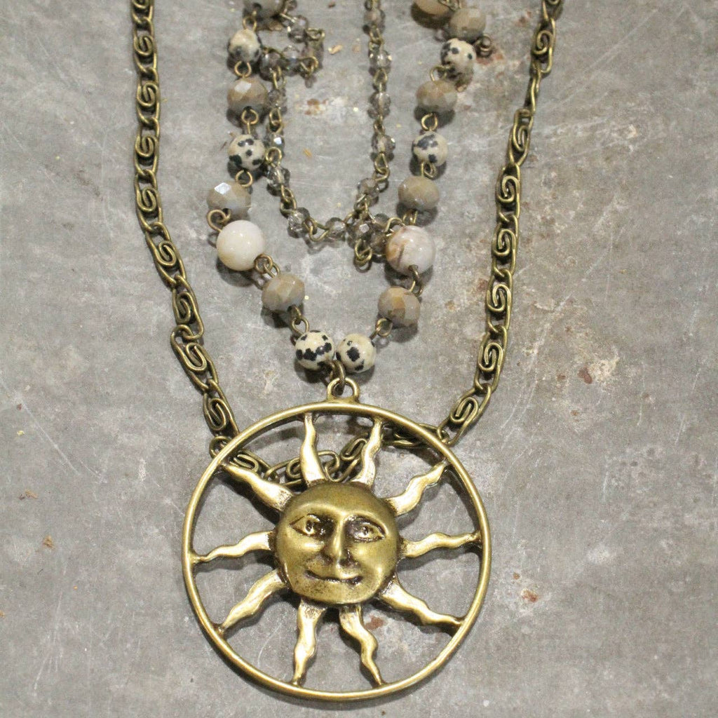 Sun Burst Layered Necklace FINAL SALE