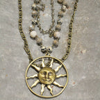Sun Burst Layered Necklace FINAL SALE