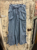 Cargo Wide Leg Denim Pants FINAL SALE