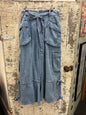 Cargo Wide Leg Denim Pants
