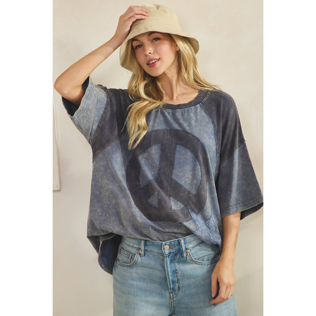 VINTAGE PEACE PATCH TEE