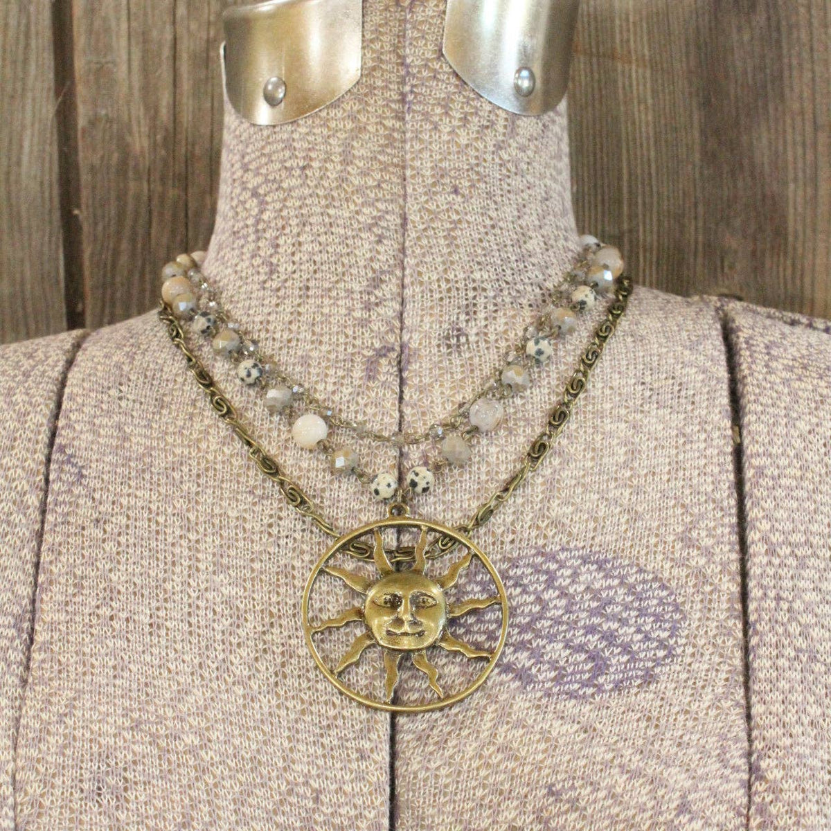 Sun Burst Layered Necklace FINAL SALE
