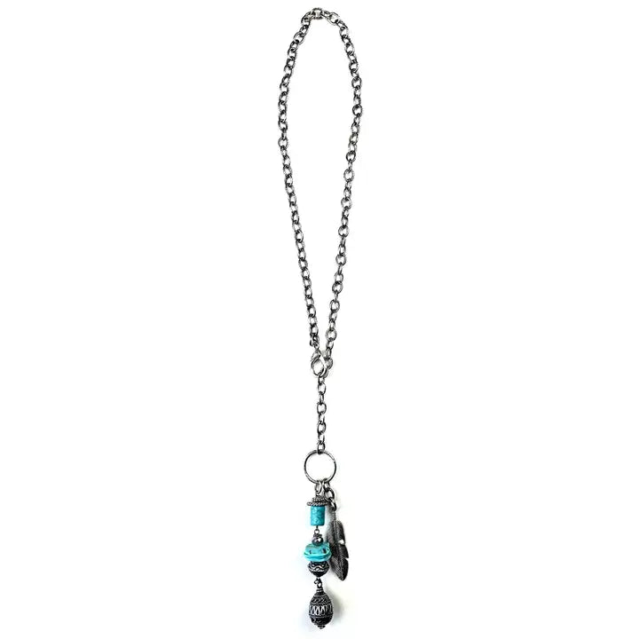 Chain W/Adjustable Toggle Front & Dangles FINAL SALE