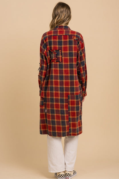 Checkered Long Sleeve Tunic/Dress