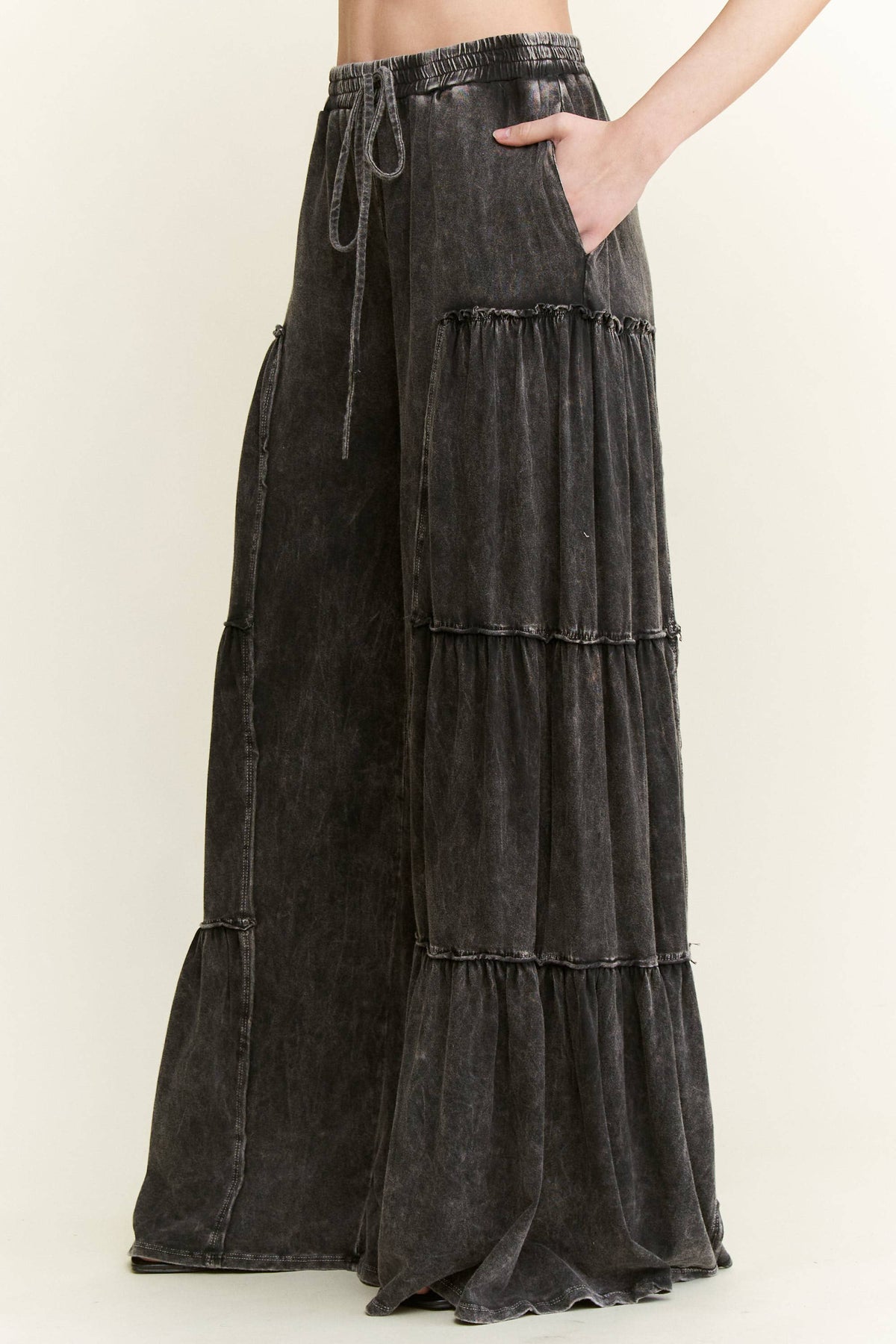 Boho Pants -  Tiered Wide Leg Pants