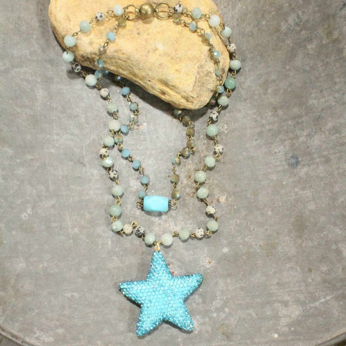 Sparkling Star Turquoise Layered Necklace FINAL SALE
