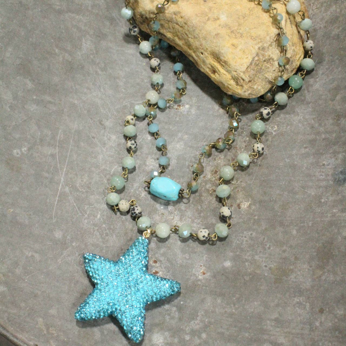 Sparkling Star Turquoise Layered Necklace FINAL SALE