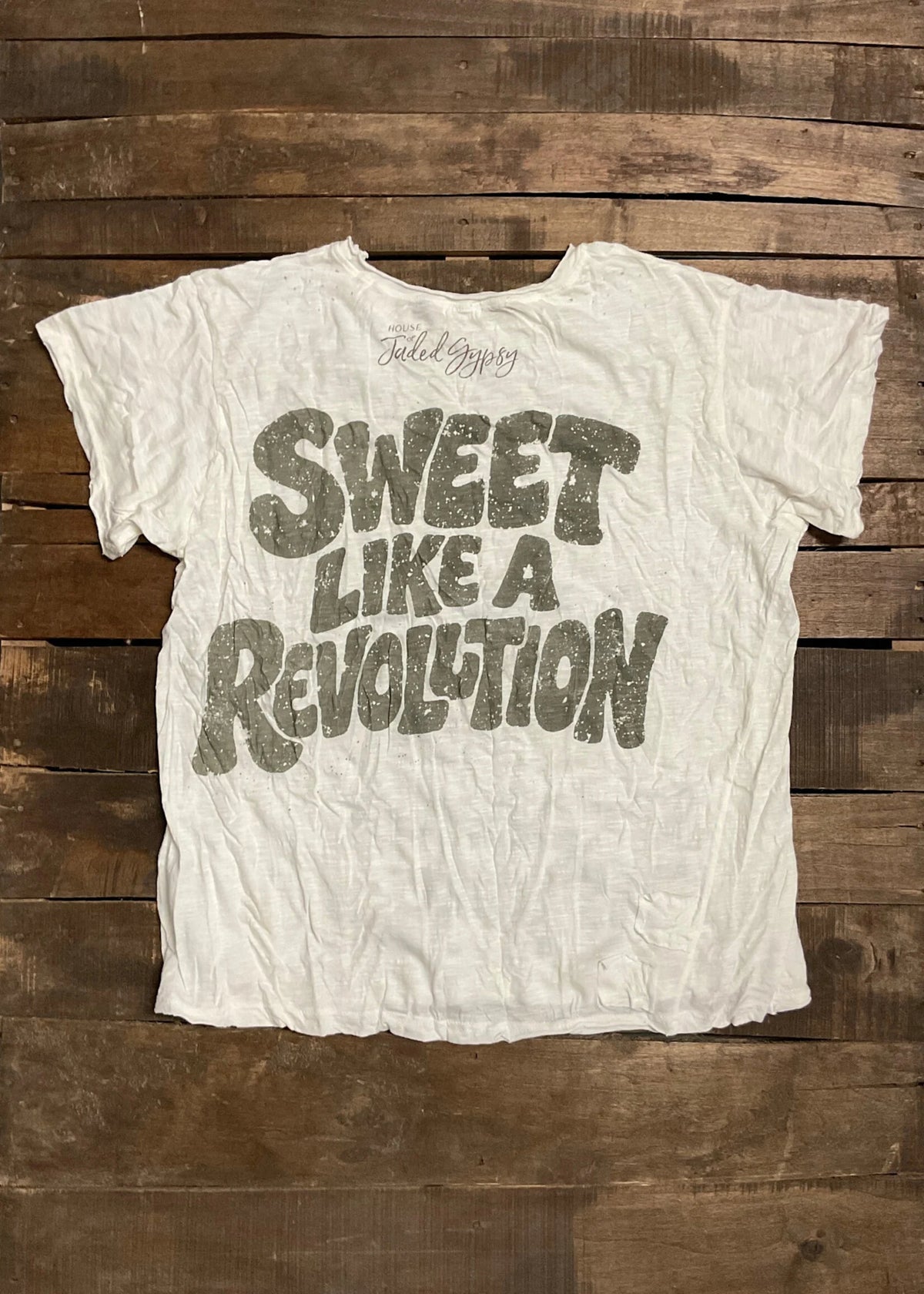 Worn and Weathered Tee - Eat Cake