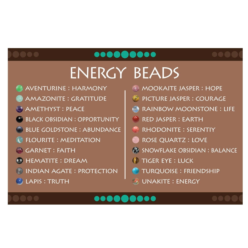 Gemstone Energy Bead Stretch Bracelets 8mm