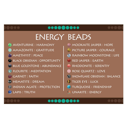 Gemstone Energy Bead Stretch Bracelets 8mm