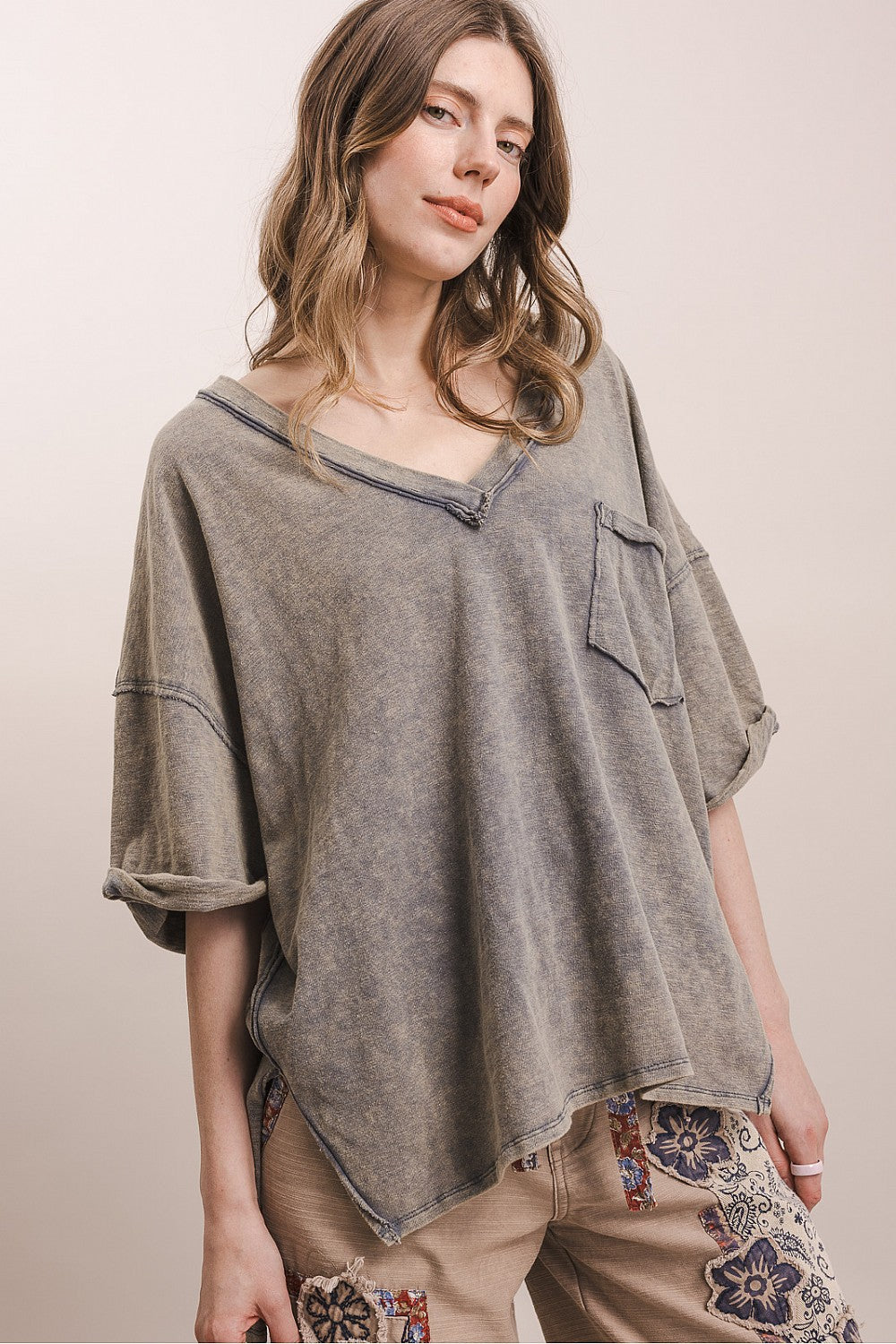 Boho Breeze V- Neck Top