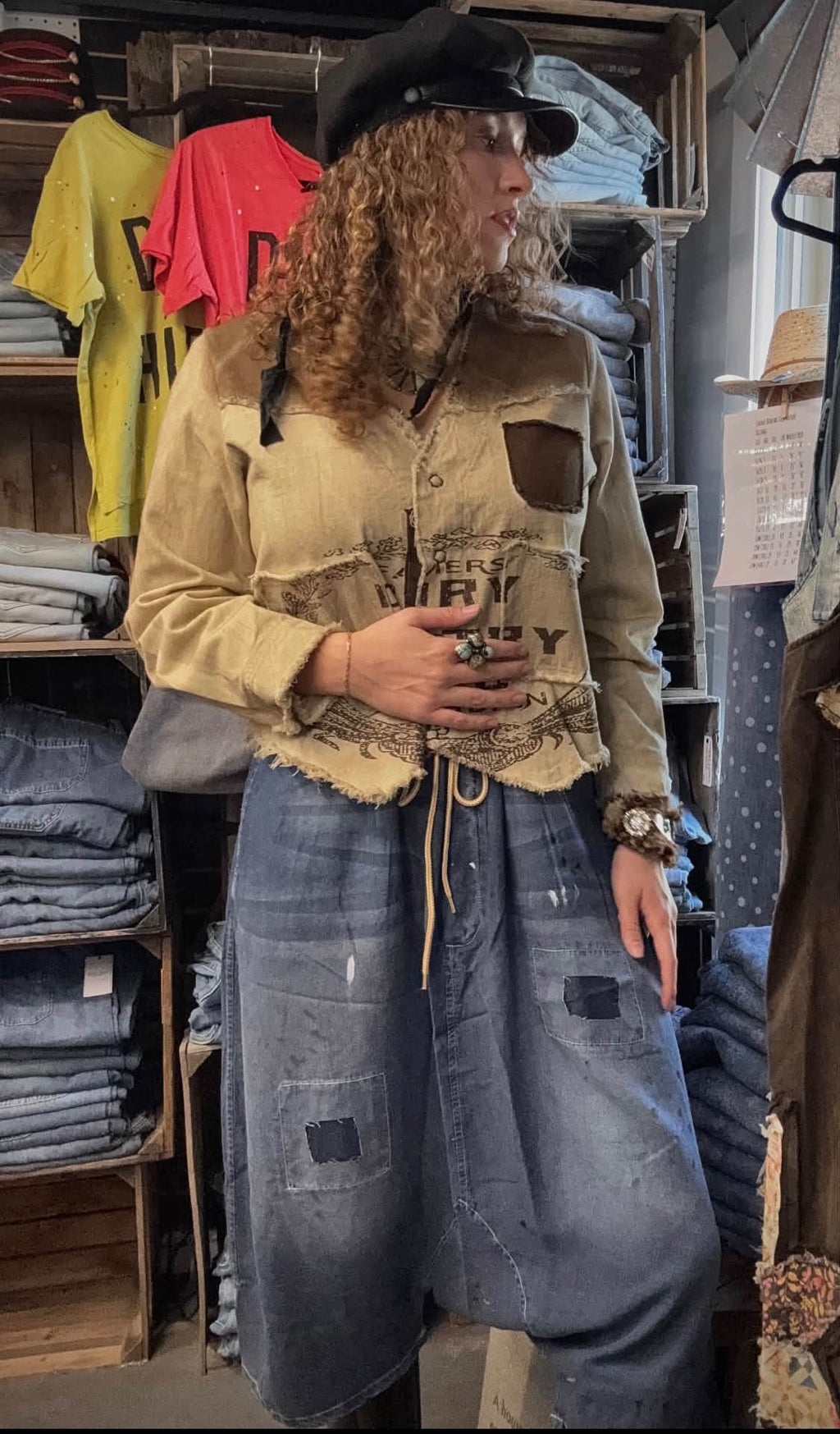 Earthsong Harem Pants -Dark Chambray