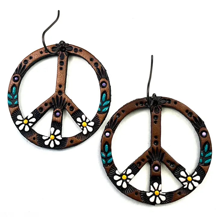Painted Peace Sign on Wire FINAL SALE