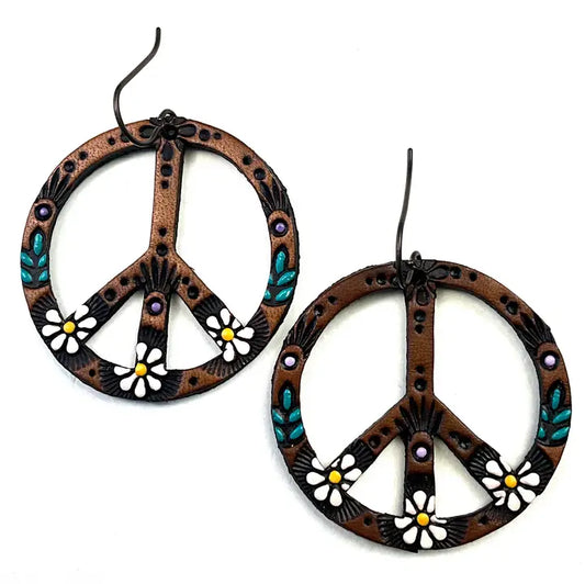 Painted Peace Sign on Wire FINAL SALE