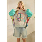 Peace and Plaid Sweatshirt