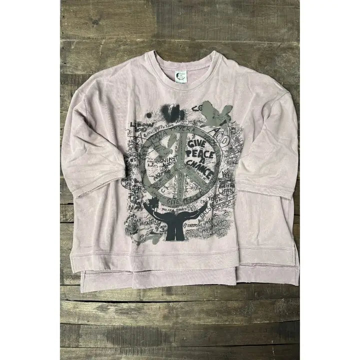 Dance with the Moon Sweatshirt - Peace Plum