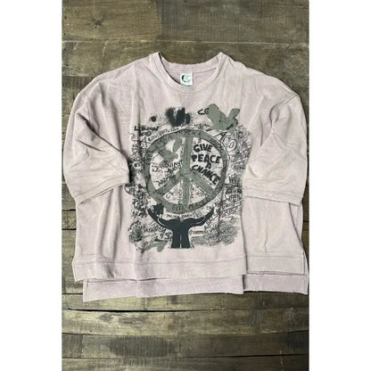 BACK IN STOCK !!!!Dance with the Moon Sweatshirt - Peace Plum
