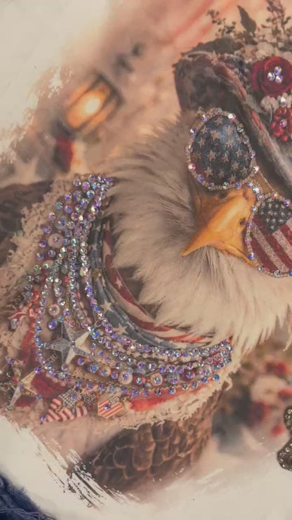 Bling Patriotic Eagle Tee