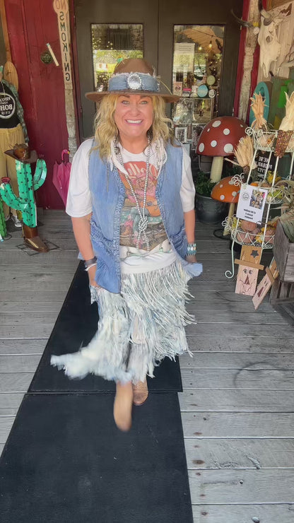 Fringe Layered Skirt