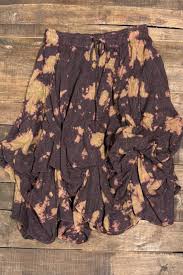 Ruffle Up Skirt - Plum Tie Dye
