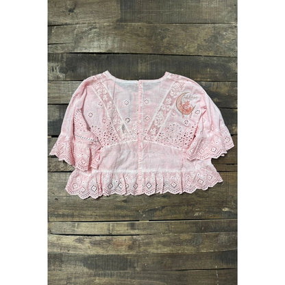 Softly Worn Eyelet Top