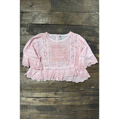 Softly Worn Eyelet Top