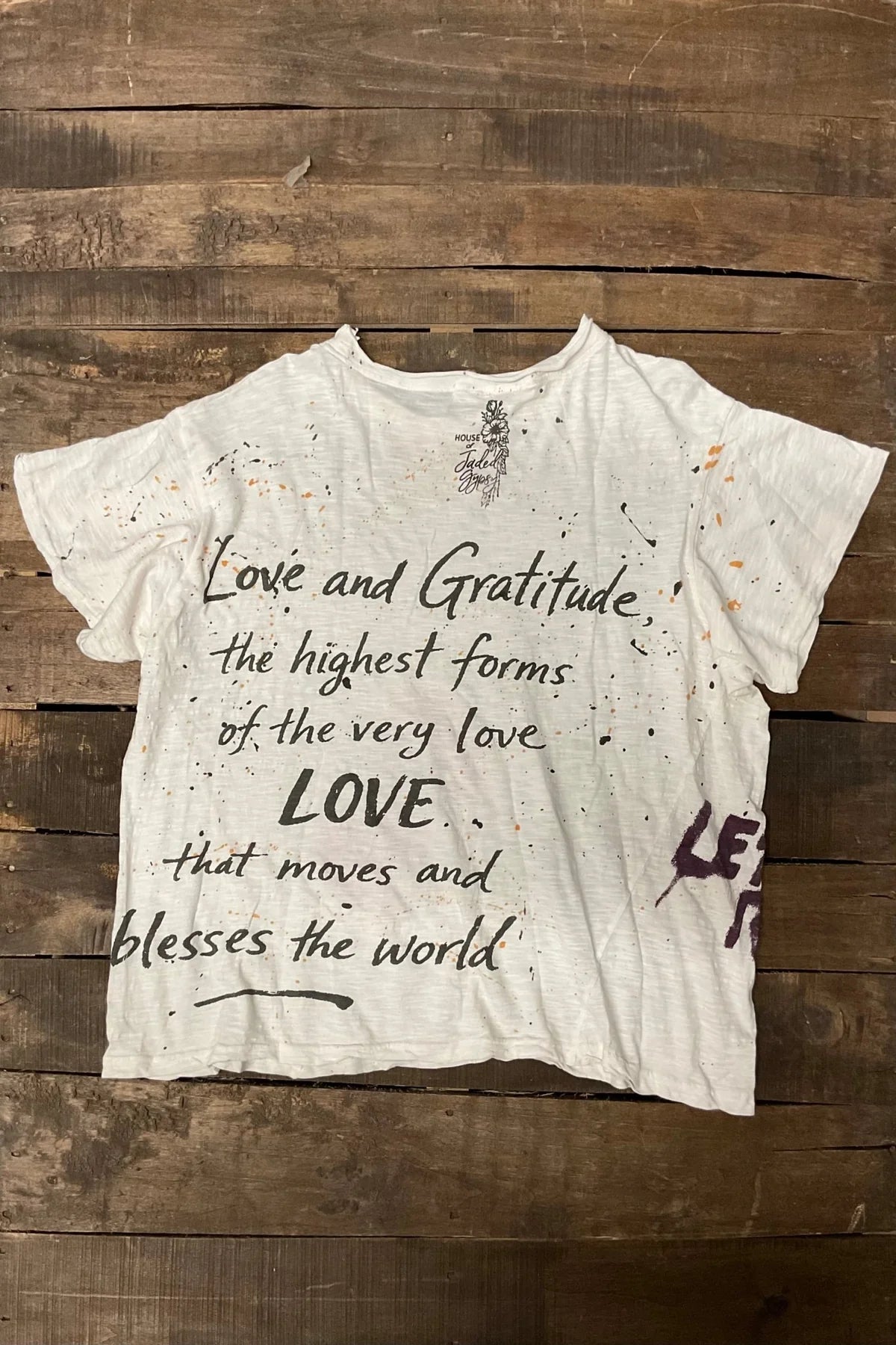 Worn And Weathered Tee -Love Rules