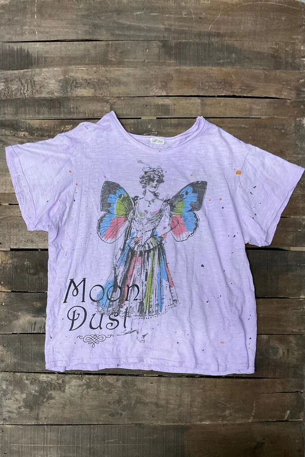 Worn and Weathered Tee - Moon Dust